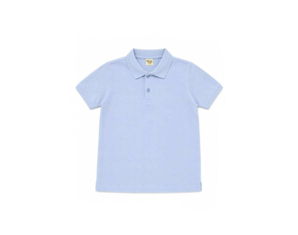 Tricou Polo Clasic pentru baieti, bumbac, bleu, 5 ani - 14 ani
