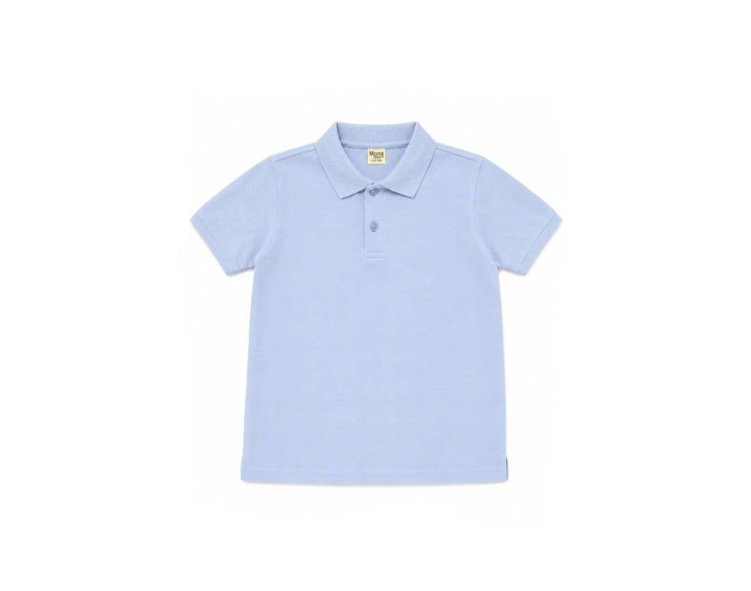 Tricou Polo Clasic pentru baieti, bumbac, bleu, 5 ani - 14 ani