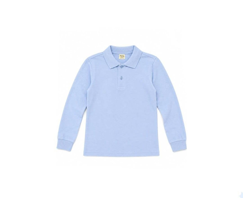 Tricou Polo Clasic pentru baieti, bumbac, bleu, 5 ani - 14 ani