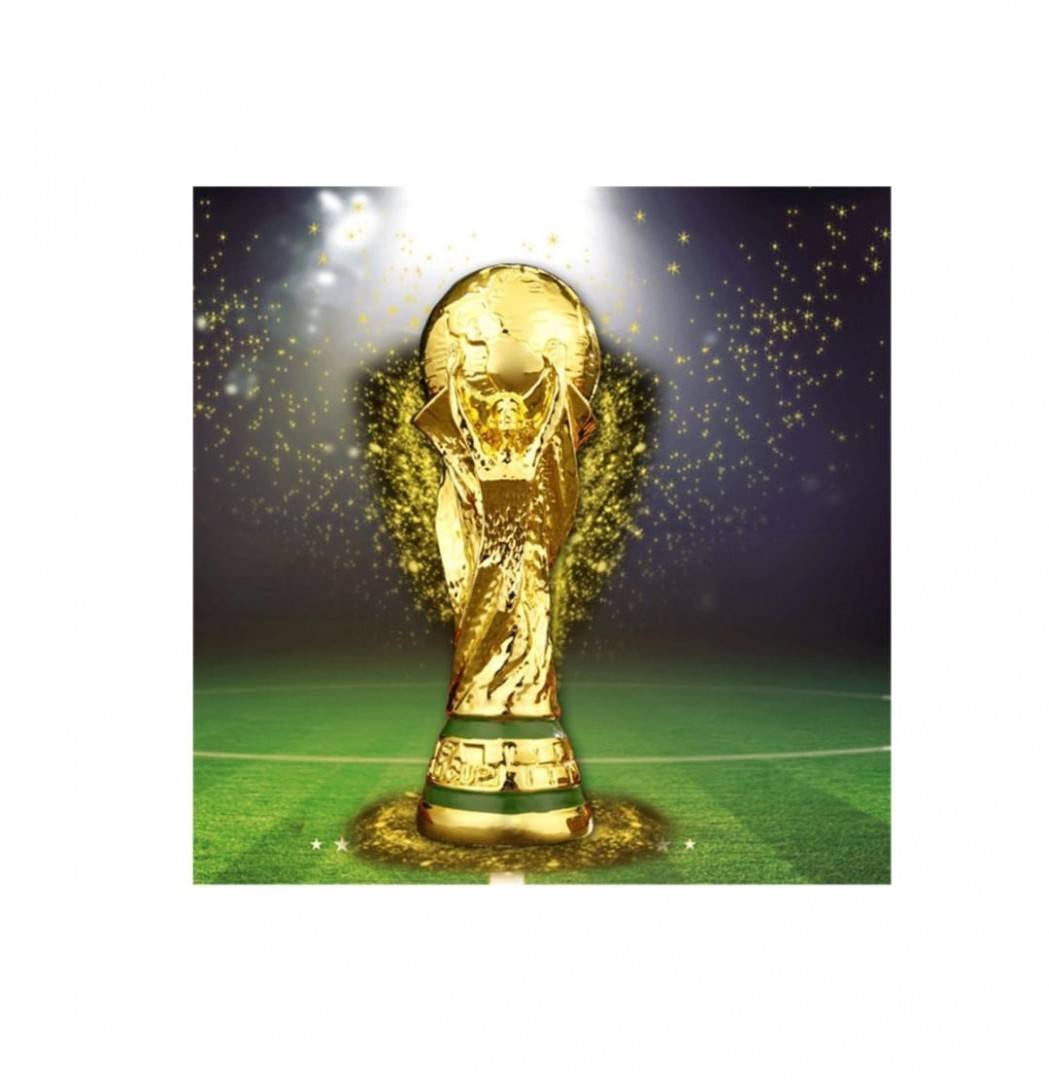 Trofeu Cupa Mondială fin sculptat, strălucitor, durabil, ABS, simulare înaltă, replică a Cupei Mondiale, auriu, 20 cm