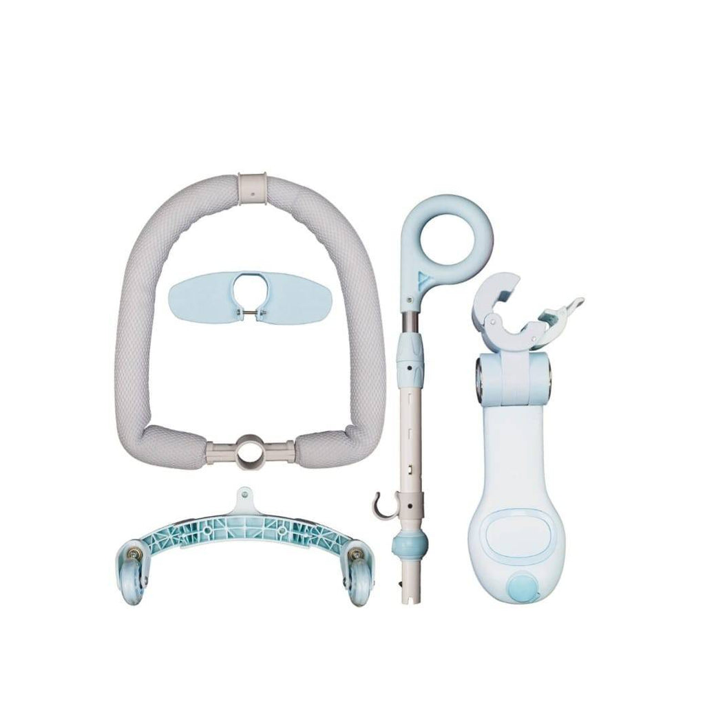 Trotineta pentru copii, 7 in 1 cu scaun, protectii laterale, maner de impins, limina frontala, roti luminoase si ghidon regla