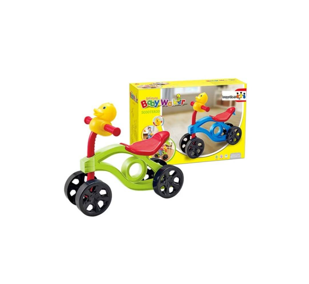 Trotineta Pentru copii, fara pedale, 4 roti, greutate 25 kg, multicolor, 2 ani+