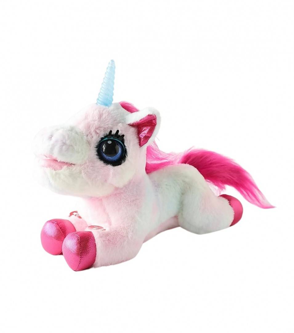 Unicorn interactiv, senzor tactil, melodii, sunete, lumini, multicolor, 32 cm