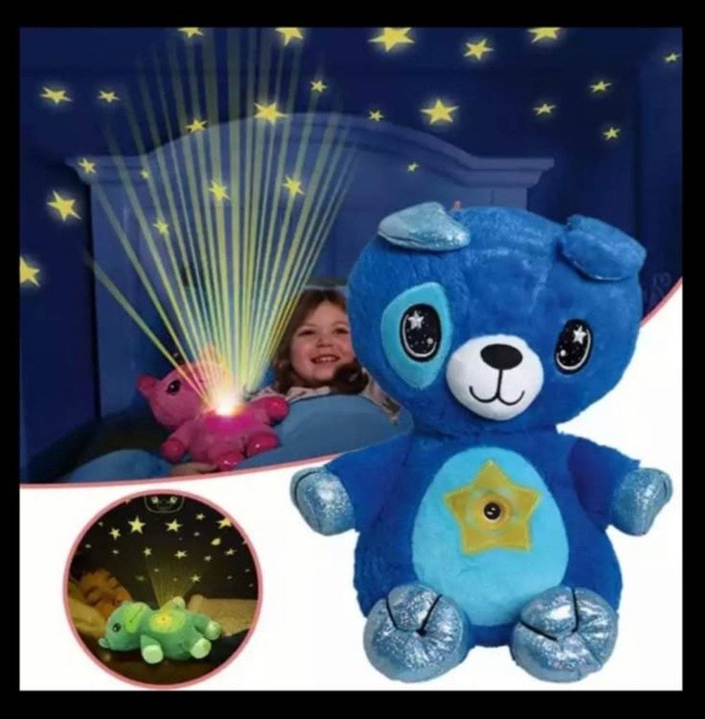 Urs de plus cu proiector, multicolor