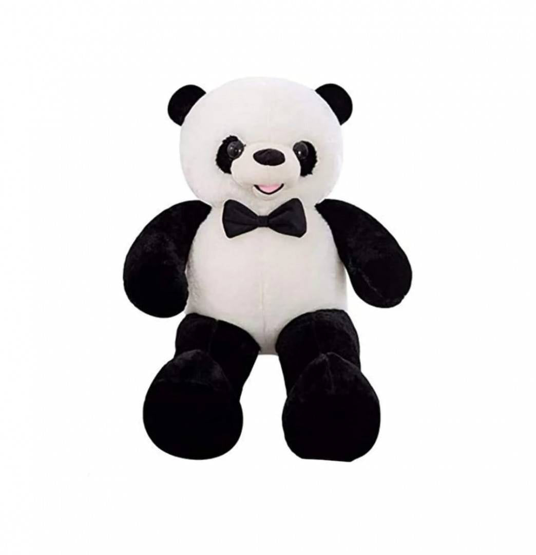 Urs Panda de plus, alb/negru, 80 cm