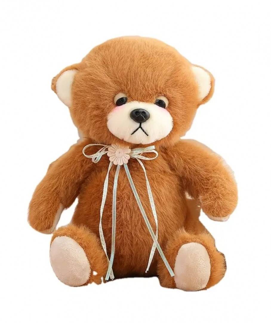 Ursulet de plus, maro inchis, 25 cm