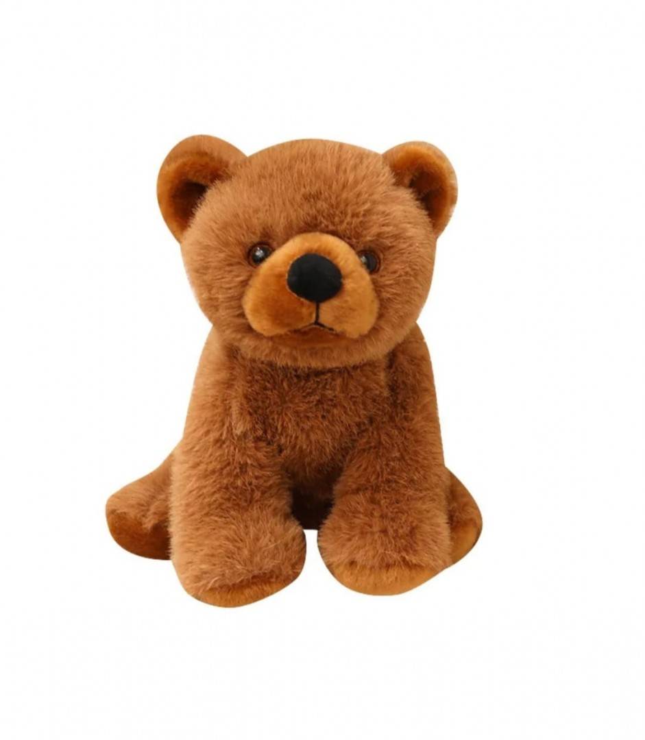 Ursulet de plus, realist, MASHASHOP, maro, 25 cm