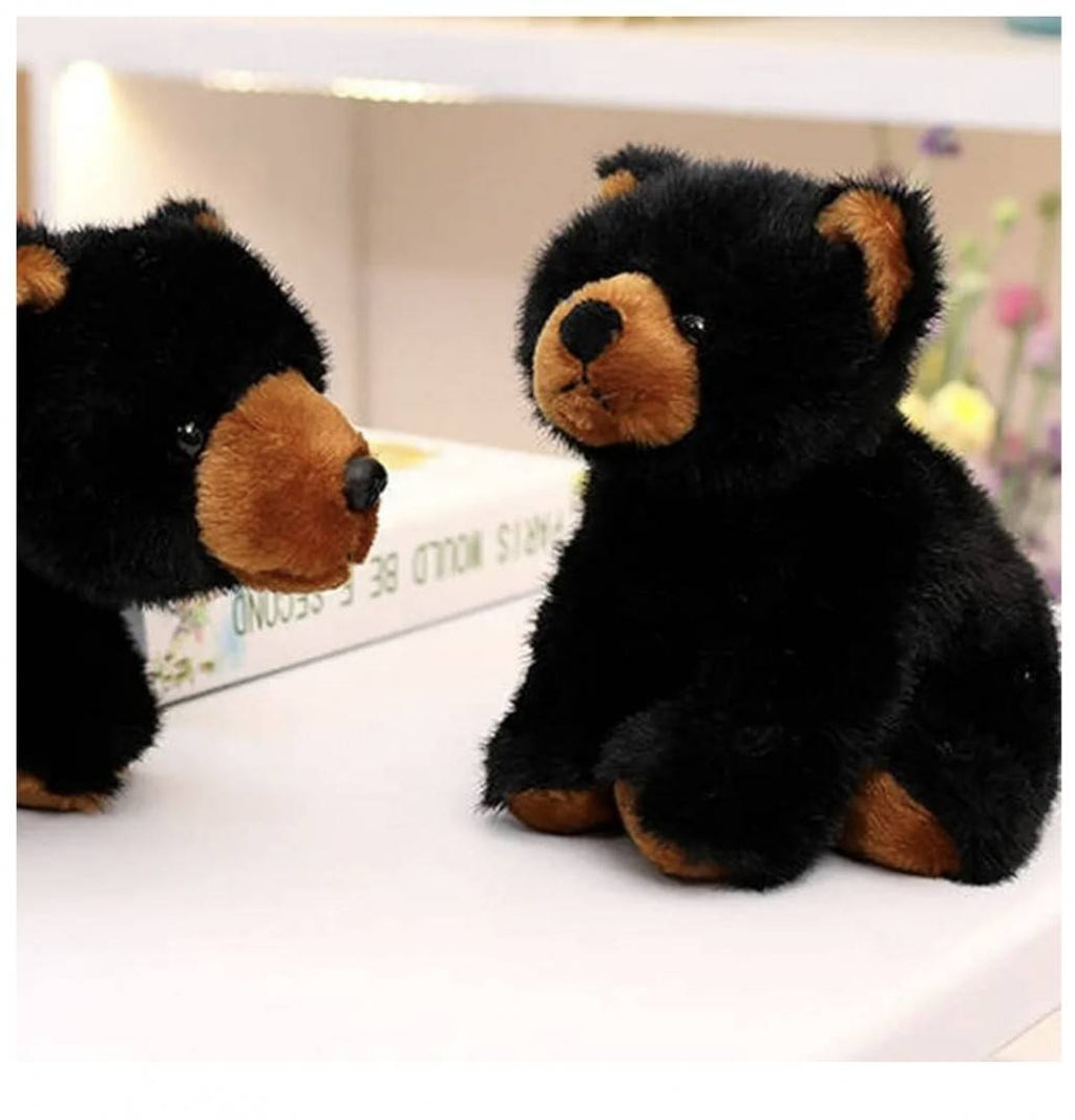 Ursulet de plus, realist, MASHASHOP, negru/maro, 25 cm