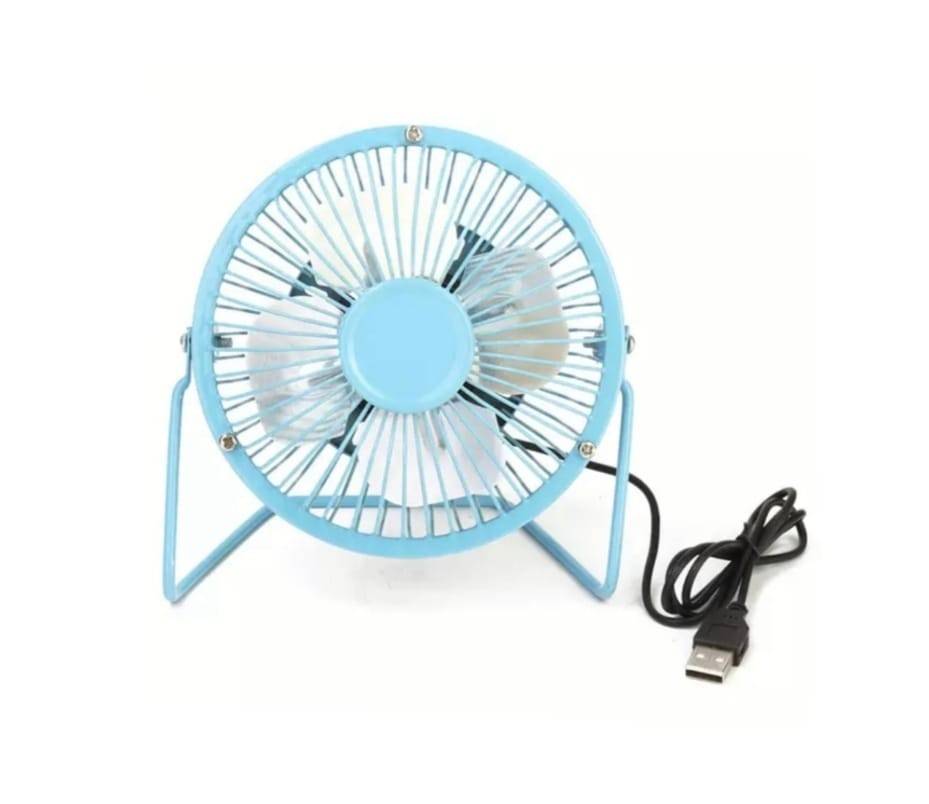 Ventilator de masa Timeless Tools cu USB, bleu