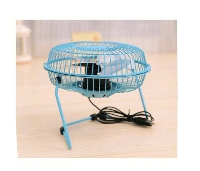 Ventilator de masa Timeless Tools cu USB, bleu