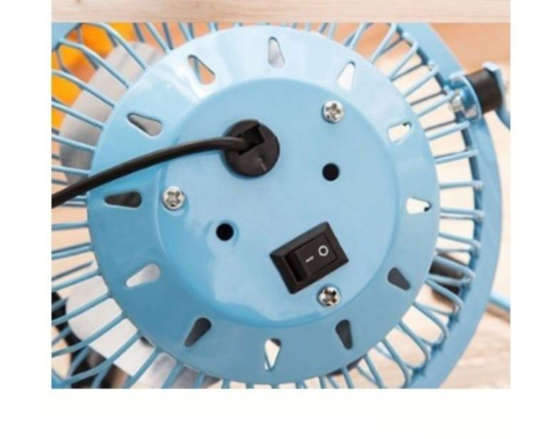 Ventilator de masa Timeless Tools cu USB, bleu