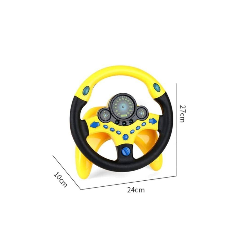 Volan interactiv copii cu lumini si sunete, rotire 360 grade, multicolor