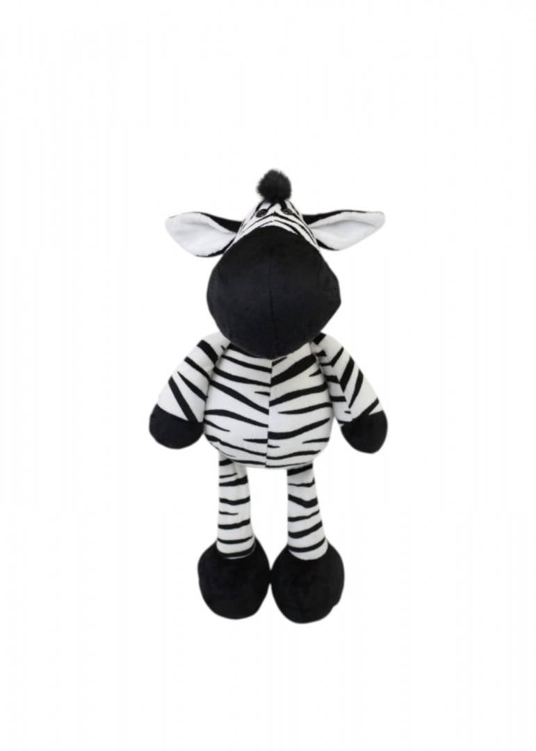Zebra de plus, alb/negru, 33 cm