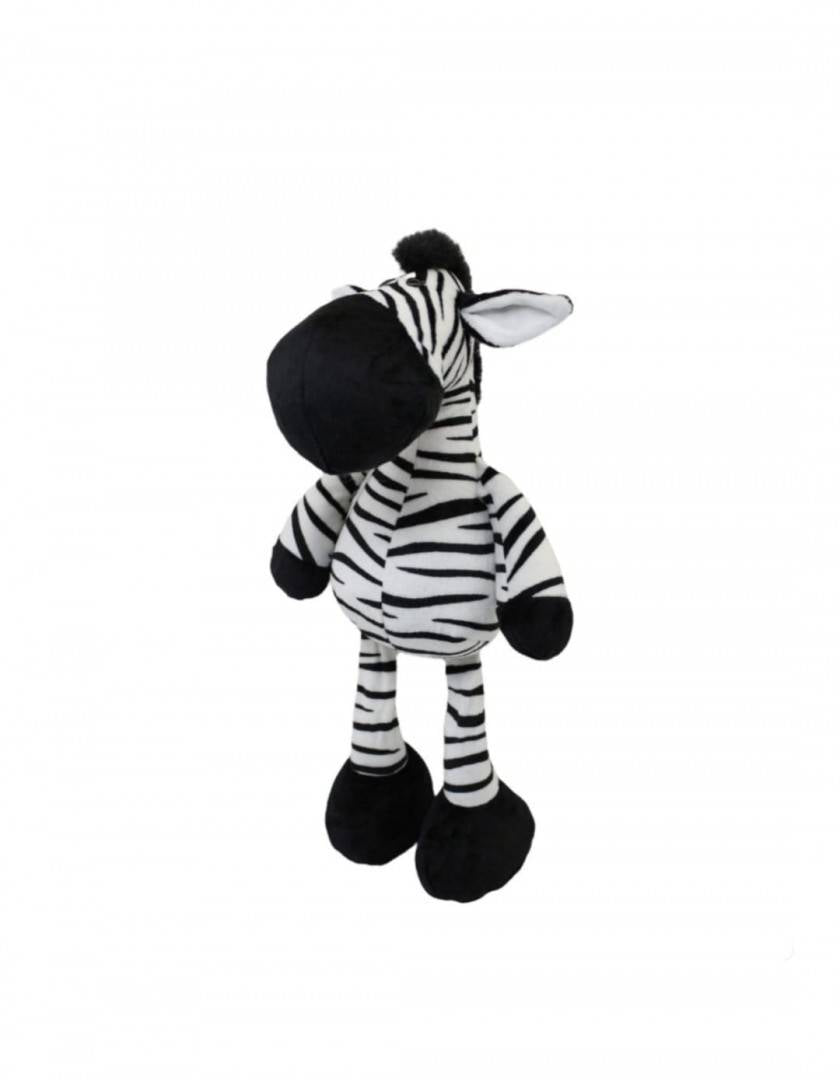 Zebra de plus, alb/negru, 33 cm